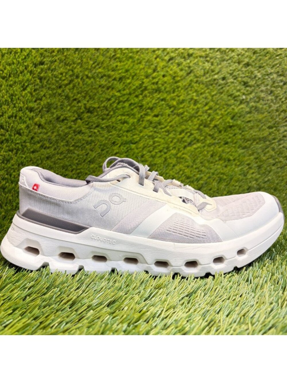 On Cloudrunner 2 Mens Size 8.5 Gray White Athletic Road Running Shoes Sneakers